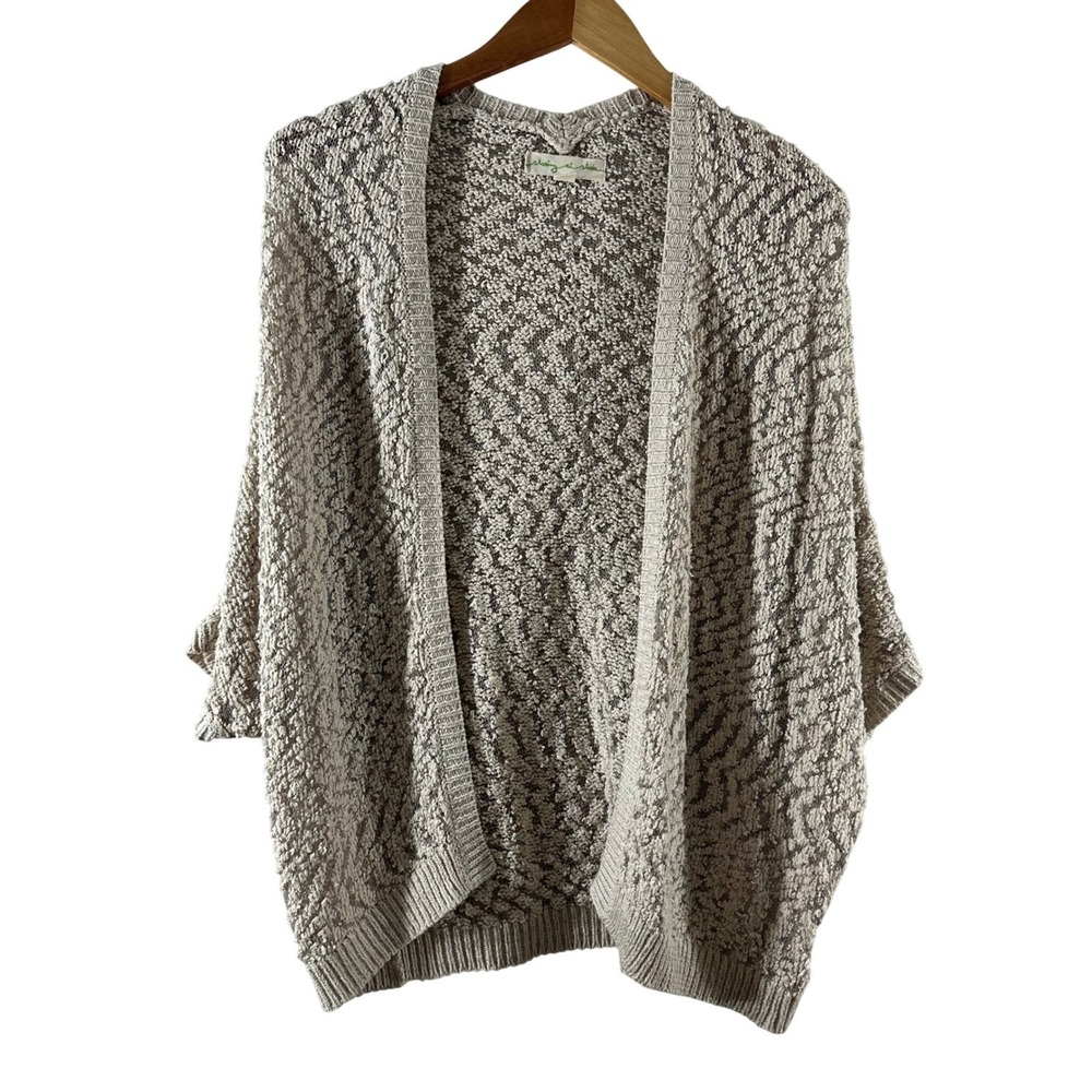 Staring at Stars Beige Popcorn Knit Textured Open Front Cardigan Size S NWOT